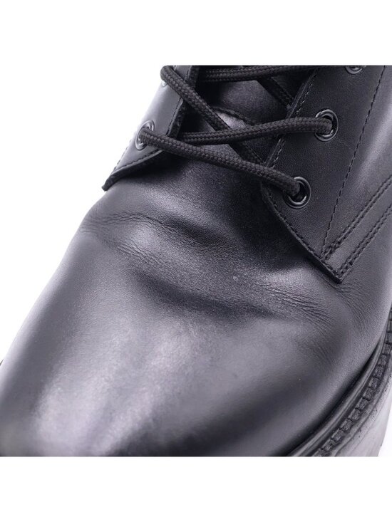 Celine Bulky Studded Logo Leather Lace Up Boots BE Black main image 6